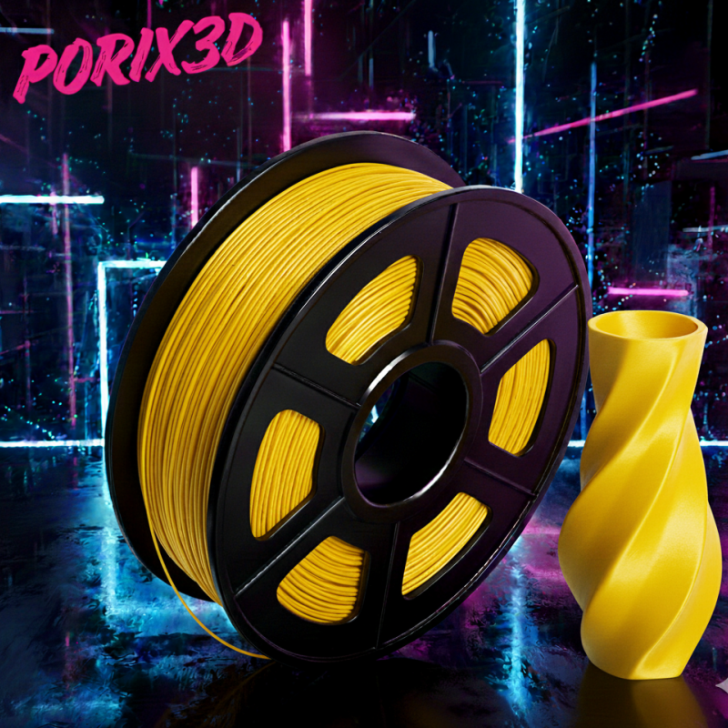 Porix 3D PLA Filament Sarı - Pürüzsüz Yüzey ve Canlı Renk